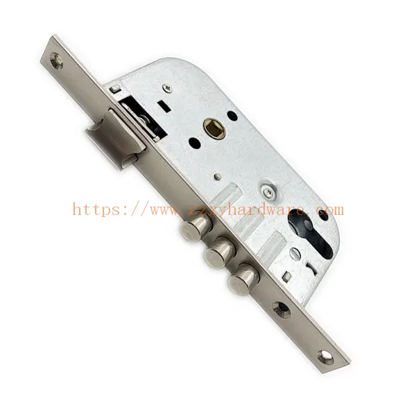 High Quality Euro Profile Mortise Door Lock Body Marocco Popular Type Three Round Bolts Locks for Wooden Door